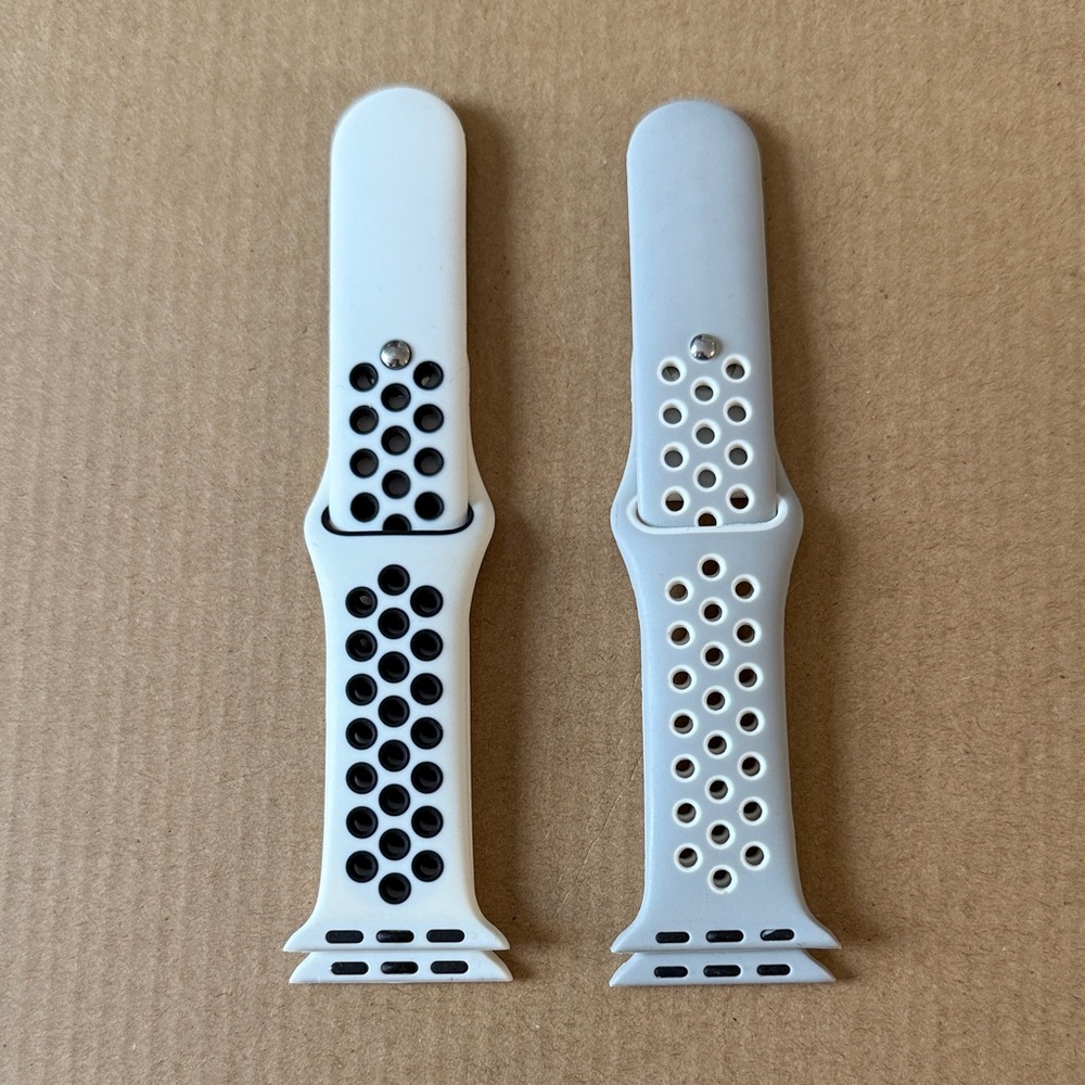 Sport Band for Smartwatch - Black and White & Grey and White Bundle